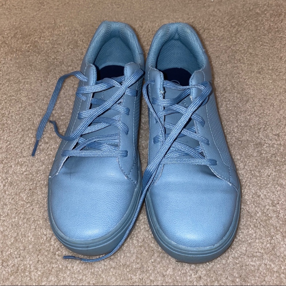 blue sneakers